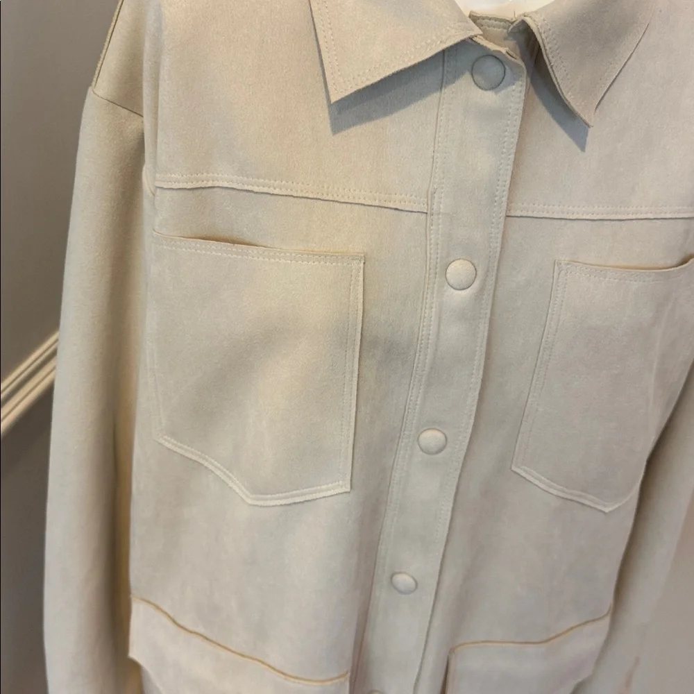 Zara Cream Belted Jacket - Picture 3 of 6